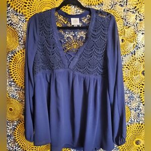Knox ROSE Blue Lace Women's Top
